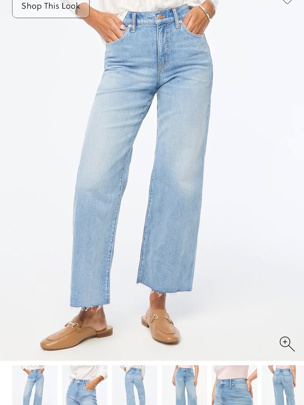 J. Crew Light Wash High-Rise Wide-Leg Jeans